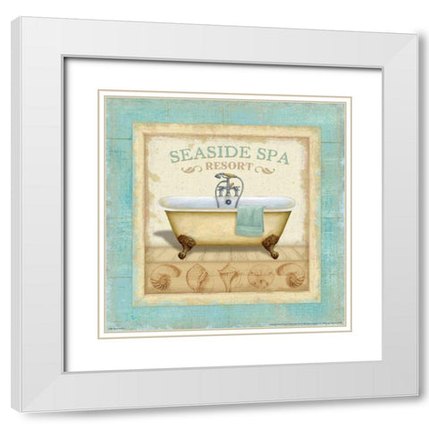 Beach Hotel II White Modern Wood Framed Art Print with Double Matting by Brissonnet, Daphne