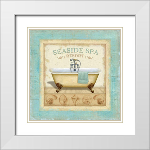 Beach Hotel II White Modern Wood Framed Art Print with Double Matting by Brissonnet, Daphne