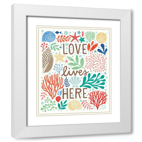 Under Sea Treasures II White Modern Wood Framed Art Print with Double Matting by Mullan, Michael