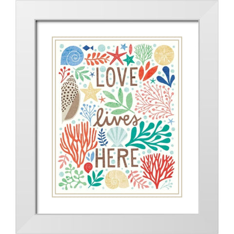 Under Sea Treasures II White Modern Wood Framed Art Print with Double Matting by Mullan, Michael