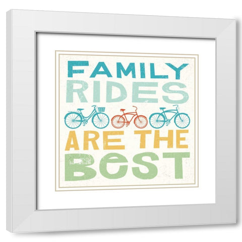 Lets Cruise Family Rides I White Modern Wood Framed Art Print with Double Matting by Mullan, Michael