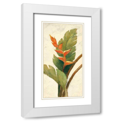 Halconia Blossom on White White Modern Wood Framed Art Print with Double Matting by Hristova, Albena