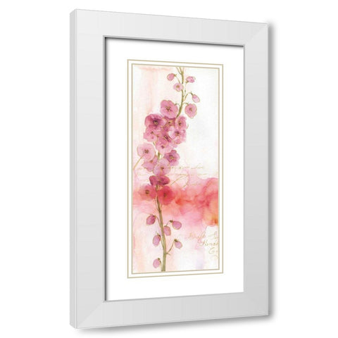 Rainbow Seeds Absract Floral I White Modern Wood Framed Art Print with Double Matting by Audit, Lisa