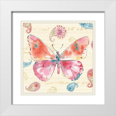 Happy Gypsy VI White Modern Wood Framed Art Print with Double Matting by Pela