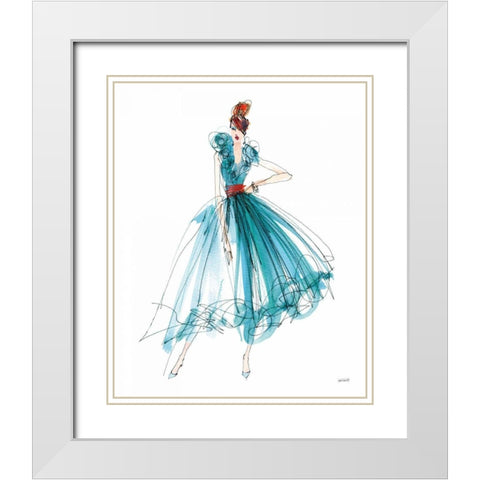 Colorful Fashion II White Modern Wood Framed Art Print with Double Matting by Tavoletti, Anne