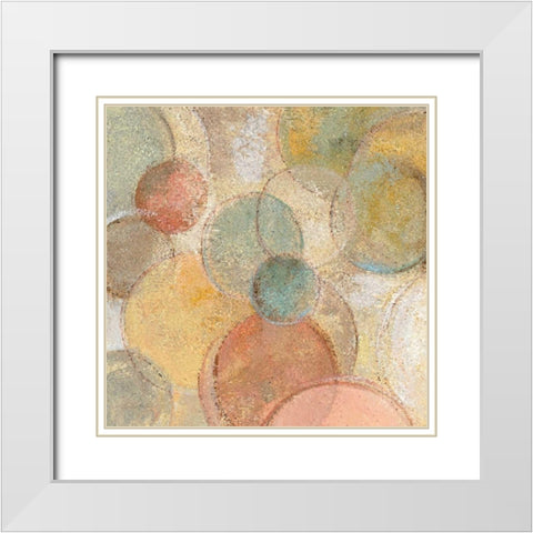 Fresco Bubbles Crop White Modern Wood Framed Art Print with Double Matting by Vassileva, Silvia