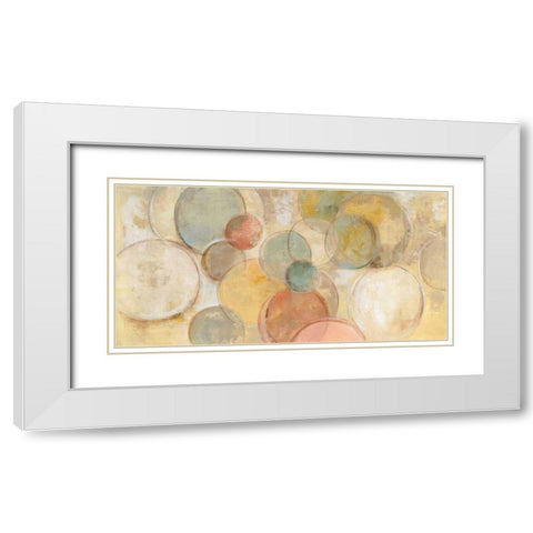 Fresco Bubbles White Modern Wood Framed Art Print with Double Matting by Vassileva, Silvia