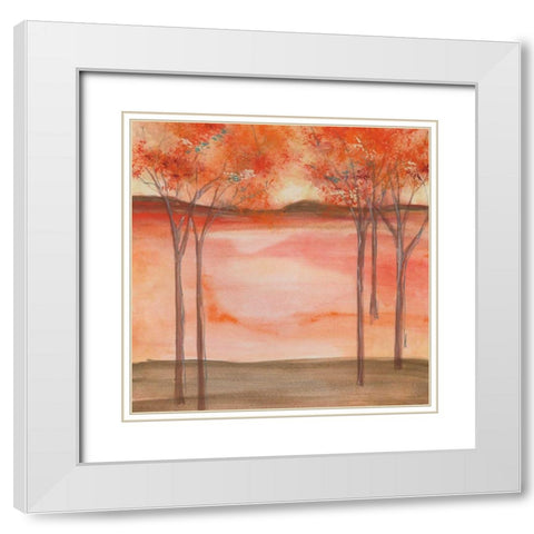 Mountain Meadow II White Modern Wood Framed Art Print with Double Matting by Paschke, Chris