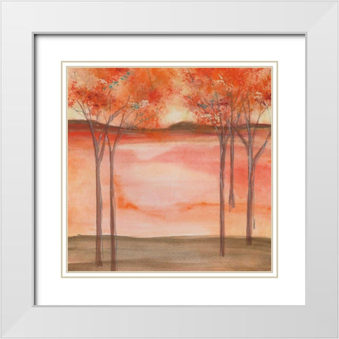 Mountain Meadow II White Modern Wood Framed Art Print with Double Matting by Paschke, Chris