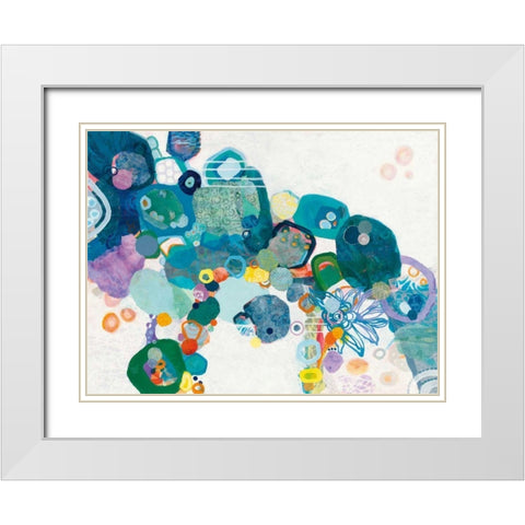 Bridging our Differences White Modern Wood Framed Art Print with Double Matting by Ferguson, Kathy