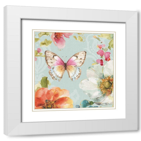 Colorful Breeze V White Modern Wood Framed Art Print with Double Matting by Audit, Lisa
