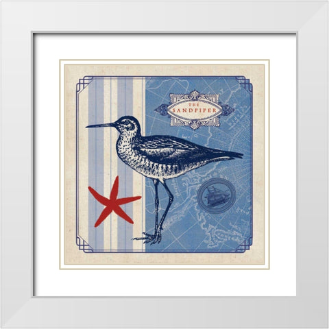 Sea Bird II White Modern Wood Framed Art Print with Double Matting by Studio Mousseau