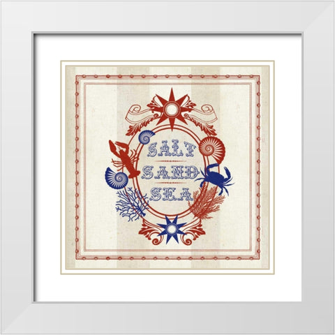 Nautical Wisdom I White Modern Wood Framed Art Print with Double Matting by Studio Mousseau