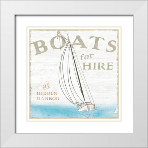 Seaside Life V White Modern Wood Framed Art Print with Double Matting by Schlabach, Sue