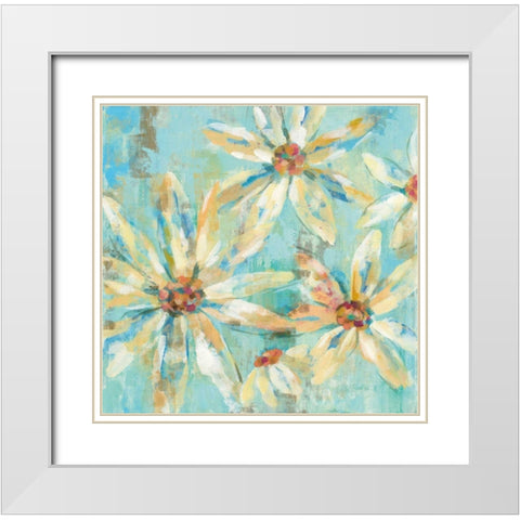 Fjord Floral I White Modern Wood Framed Art Print with Double Matting by Vassileva, Silvia