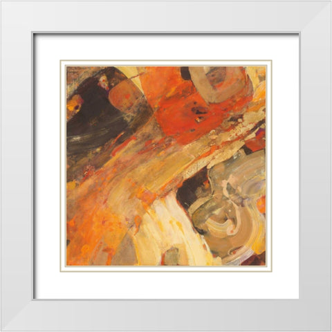Moab White Modern Wood Framed Art Print with Double Matting by Hristova, Albena