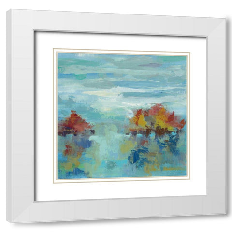 Morning Mist II White Modern Wood Framed Art Print with Double Matting by Vassileva, Sylvia