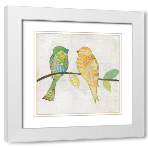 Catching Up IV White Modern Wood Framed Art Print with Double Matting by Prahl, Courtney