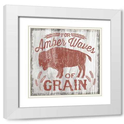 America the Beautiful II White Modern Wood Framed Art Print with Double Matting by Marshall, Laura