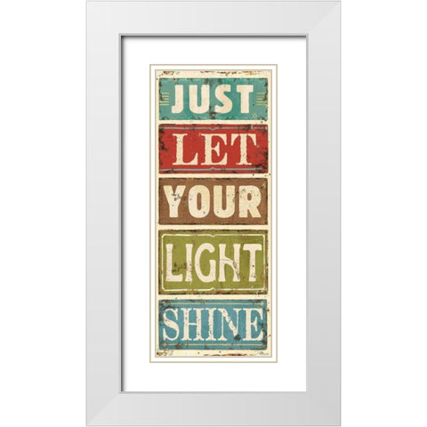 Shine I White Modern Wood Framed Art Print with Double Matting by Pela Studio