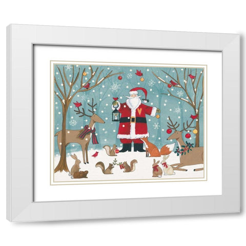 Woodland Christmas VI White Modern Wood Framed Art Print with Double Matting by Tavoletti, Anne