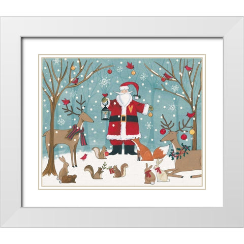 Woodland Christmas VI White Modern Wood Framed Art Print with Double Matting by Tavoletti, Anne