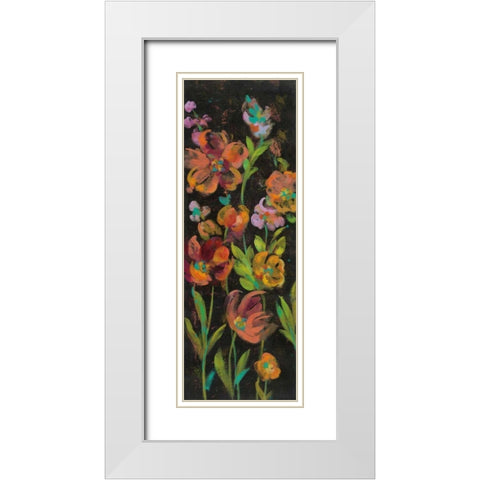 July Garden Trio II White Modern Wood Framed Art Print with Double Matting by Vassileva, Silvia