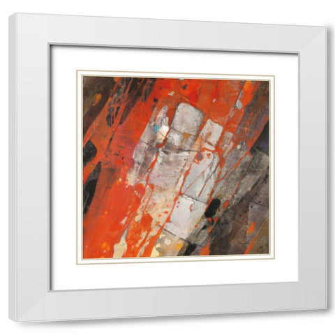 Hot Lava White Modern Wood Framed Art Print with Double Matting by Hristova, Albena