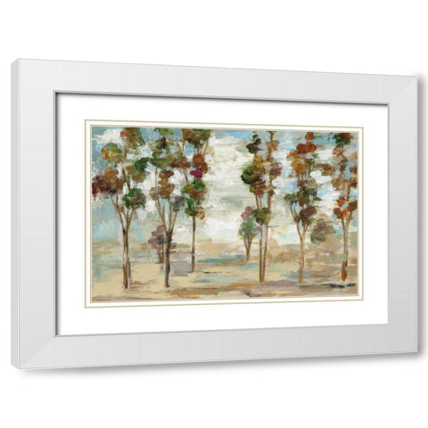 Serene Forest White Modern Wood Framed Art Print with Double Matting by Vassileva, Silvia