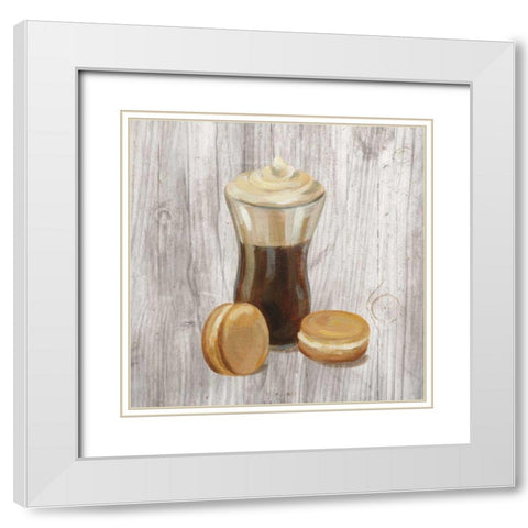 Coffee Time I on Wood White Modern Wood Framed Art Print with Double Matting by Vassileva, Silvia