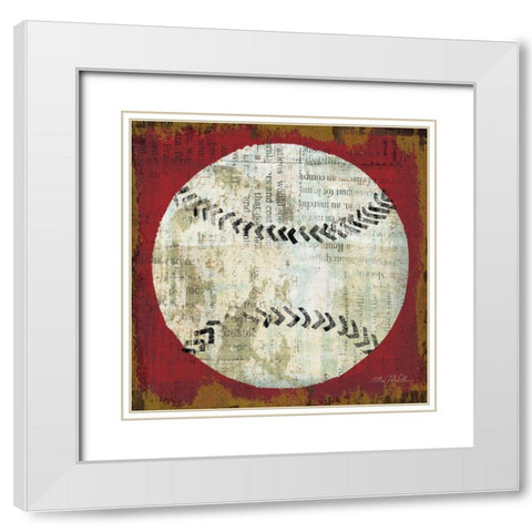 Ball I White Modern Wood Framed Art Print with Double Matting by Mullan, Michael