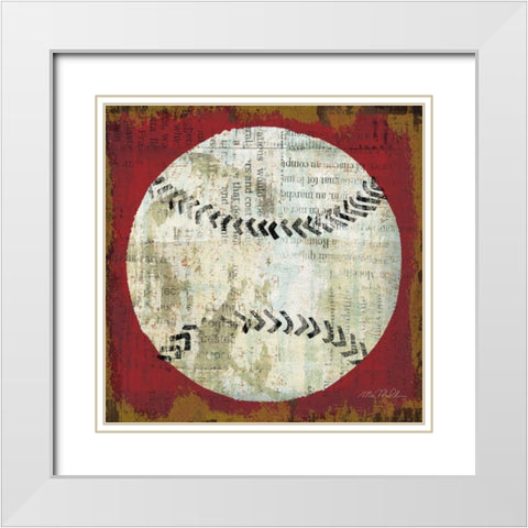 Ball I White Modern Wood Framed Art Print with Double Matting by Mullan, Michael