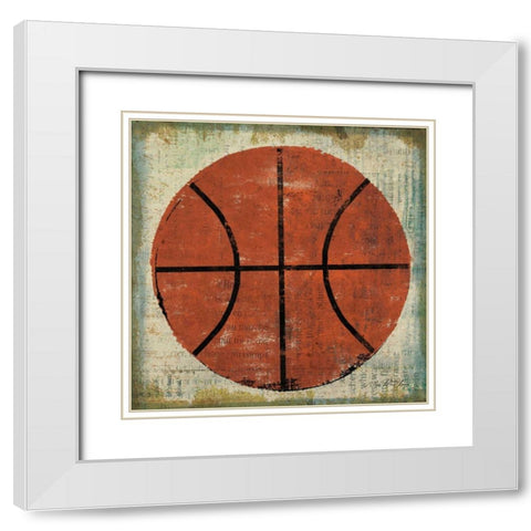 Ball II White Modern Wood Framed Art Print with Double Matting by Mullan, Michael