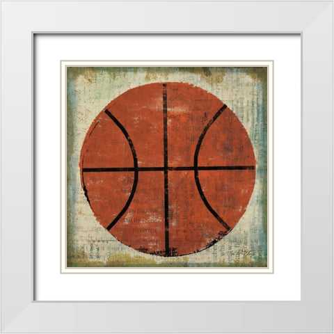 Ball II White Modern Wood Framed Art Print with Double Matting by Mullan, Michael