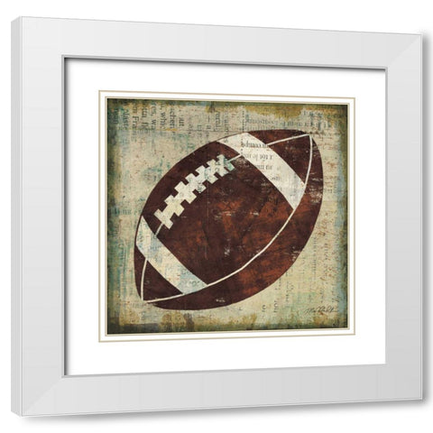 Ball III White Modern Wood Framed Art Print with Double Matting by Mullan, Michael