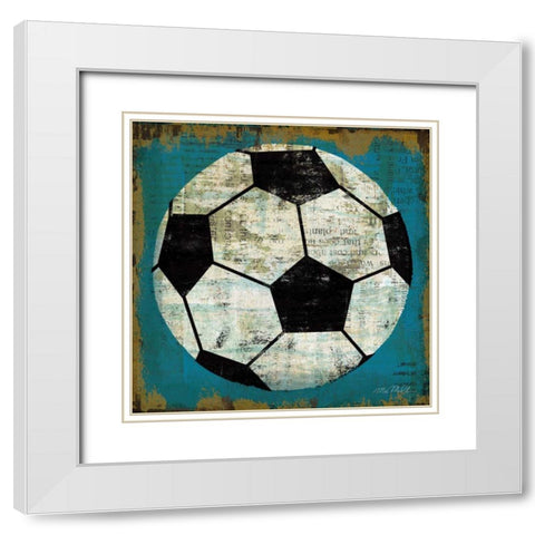 Ball IV White Modern Wood Framed Art Print with Double Matting by Mullan, Michael