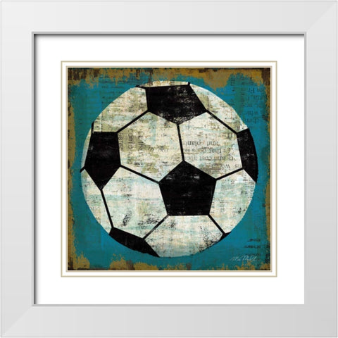 Ball IV White Modern Wood Framed Art Print with Double Matting by Mullan, Michael