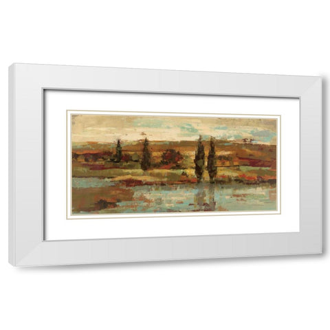 Hot Day by the River White Modern Wood Framed Art Print with Double Matting by Vassileva, Silvia