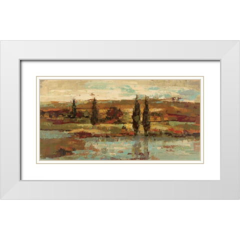 Hot Day by the River White Modern Wood Framed Art Print with Double Matting by Vassileva, Silvia