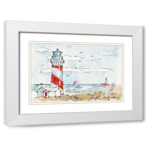Coastal Life I White Modern Wood Framed Art Print with Double Matting by Tavoletti, Anne