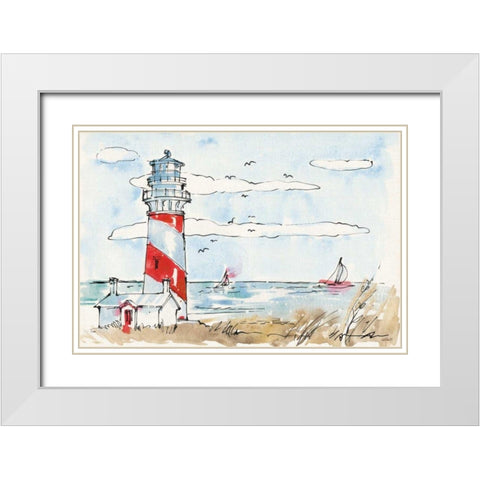 Coastal Life I White Modern Wood Framed Art Print with Double Matting by Tavoletti, Anne