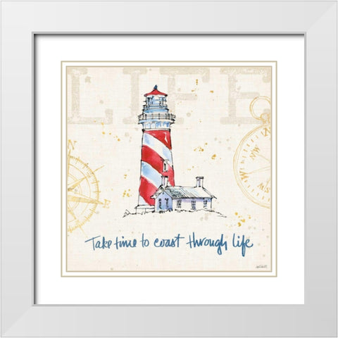 Coastal Life VI White Modern Wood Framed Art Print with Double Matting by Tavoletti, Anne
