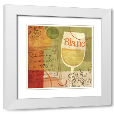 Cheers! Blanc White Modern Wood Framed Art Print with Double Matting by Charron, Veronique