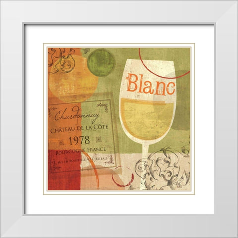 Cheers! Blanc White Modern Wood Framed Art Print with Double Matting by Charron, Veronique