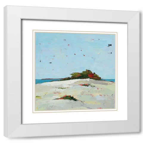 Fall Dune White Modern Wood Framed Art Print with Double Matting by Adams, Phyllis