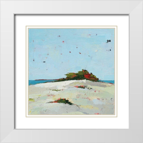 Fall Dune White Modern Wood Framed Art Print with Double Matting by Adams, Phyllis