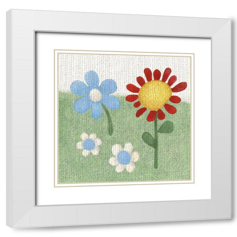 Americana Garden II White Modern Wood Framed Art Print with Double Matting by Grove, Beth