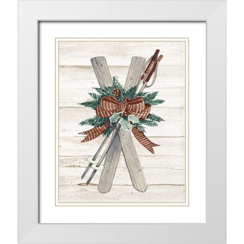 Holiday Sports on Wood IV Luxe White Modern Wood Framed Art Print with Double Matting by McKenna, Kathleen Parr