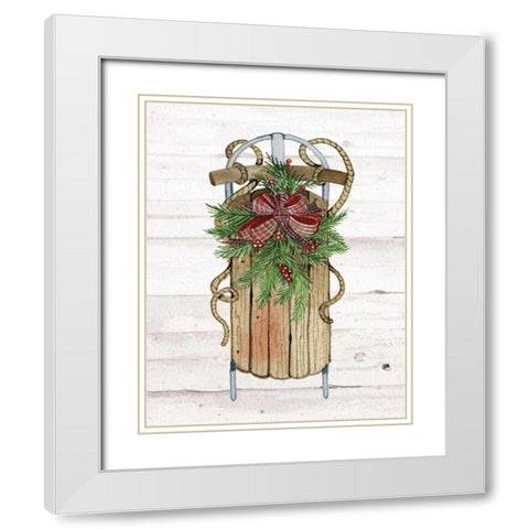 Holiday Sports II on White Wood White Modern Wood Framed Art Print with Double Matting by McKenna, Kathleen Parr