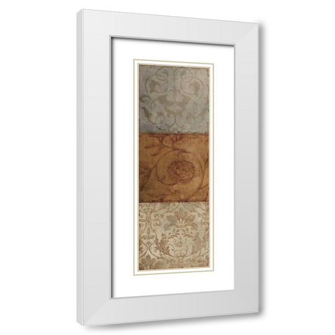 Taupe Majesty II White Modern Wood Framed Art Print with Double Matting by Audit, Lisa